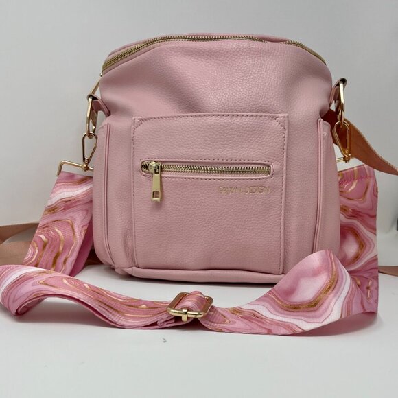 Fawn Design  Diaper bag in Vegan blush pink backpack  or a messenger bag - Picture 1 of 16